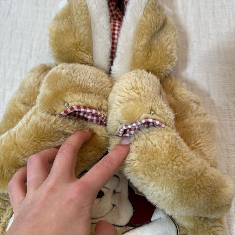 Winnie Pooh Disney Fleece Hoody Romper Jumpsuit Winter Thick Playsuits 6-9 mnths - Picture 8 of 8